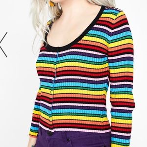 Lazy Oaf size 12 Rainbow Top Nice Never Worn